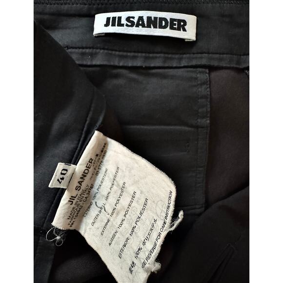 Jil Sander Women's Black Polyester Loose Fit Trousers - Picture 3 of 3